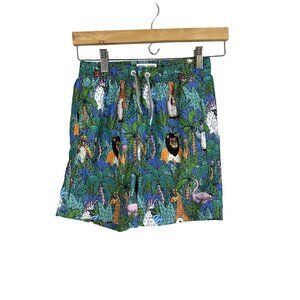 Boardies Shorts Kid 9 Blue Pull On Swim Trunks Travel Summer Beach Preppy Lion